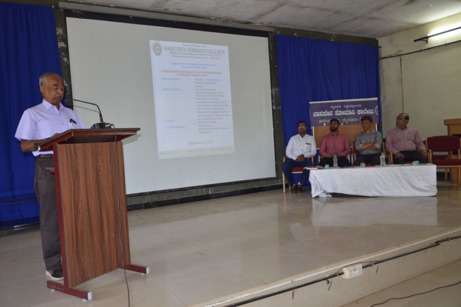 Orientation on Entrepreneurship Program in GST Profession, Basudev Somani College, Mysuru